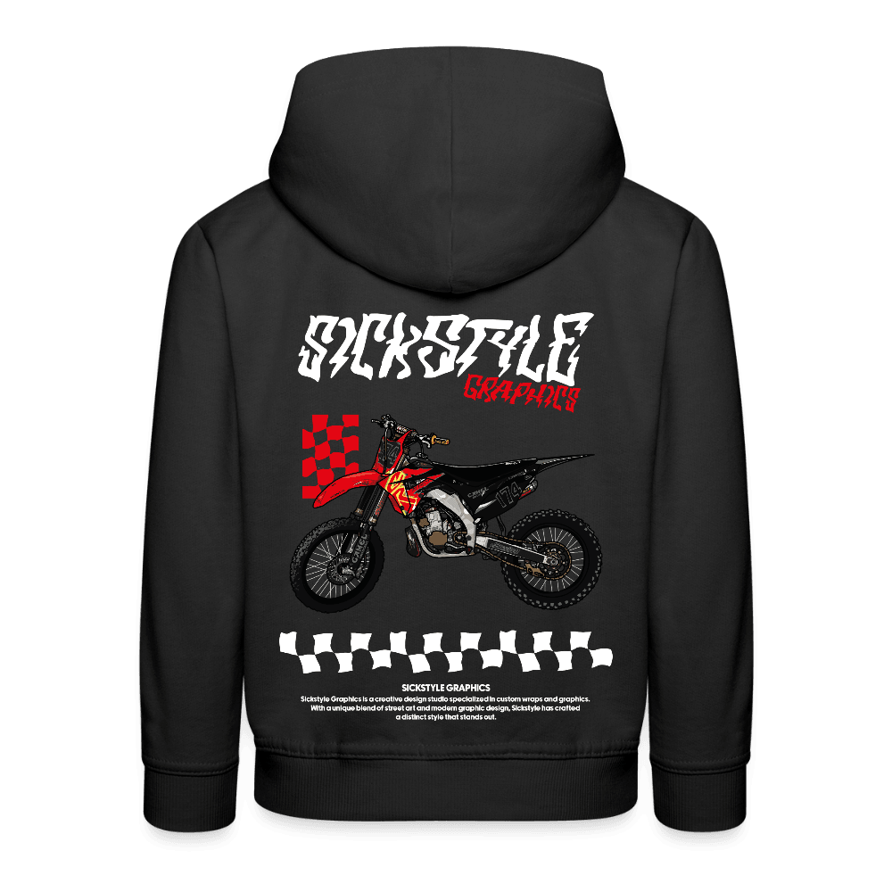 „Checkerboard CR“ - Damen Hoody - Schwarz