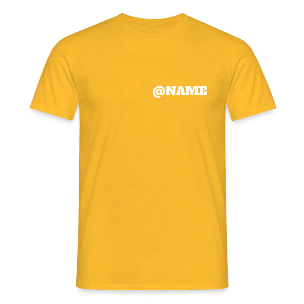 „Custom Instagram Name“ - Herren T-Shirt - Gelb