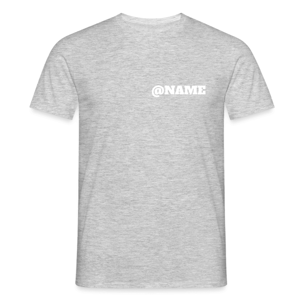 „Custom Instagram Name“ - Herren T-Shirt - Grau meliert