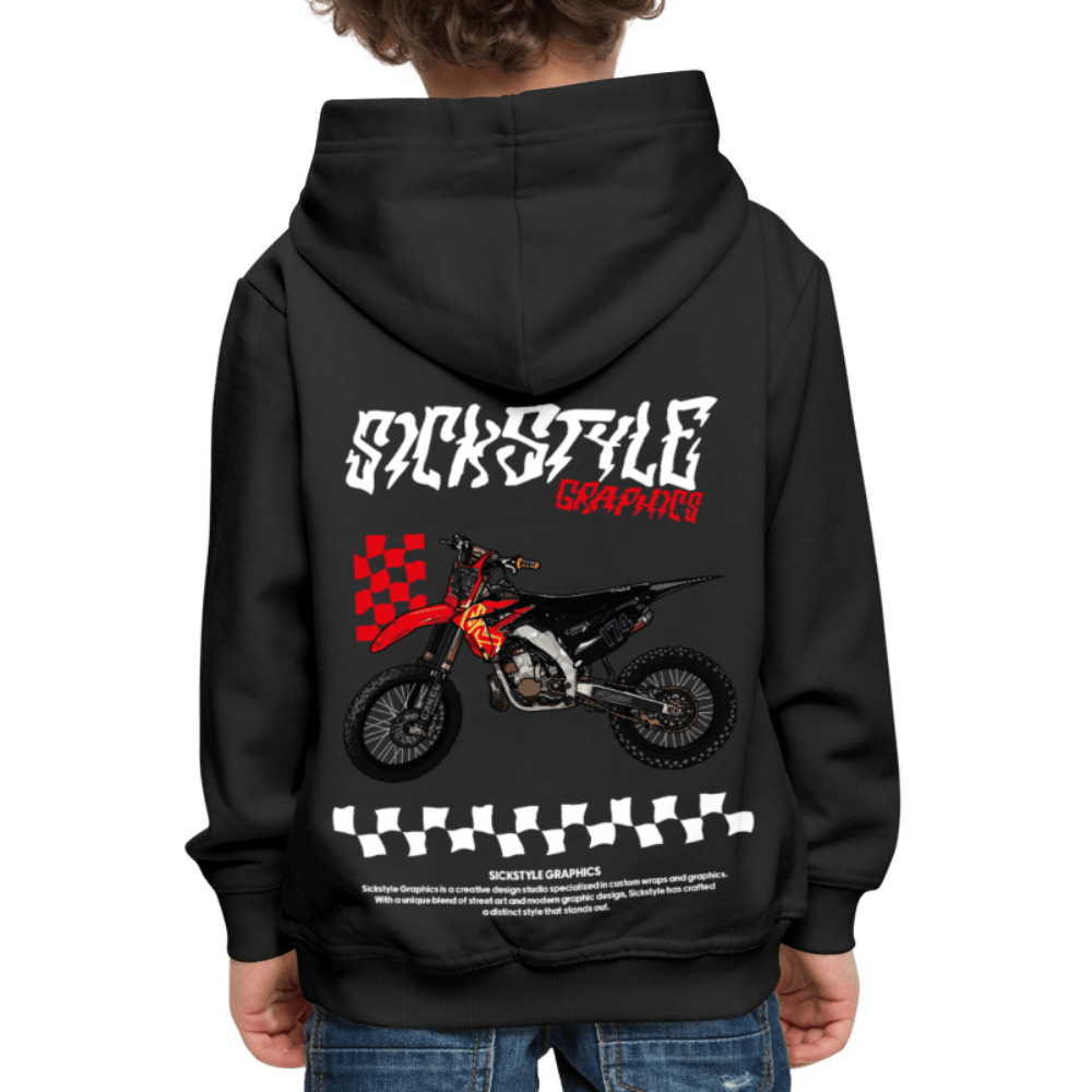 „Checkerboard CR“ - Damen Hoody - Schwarz