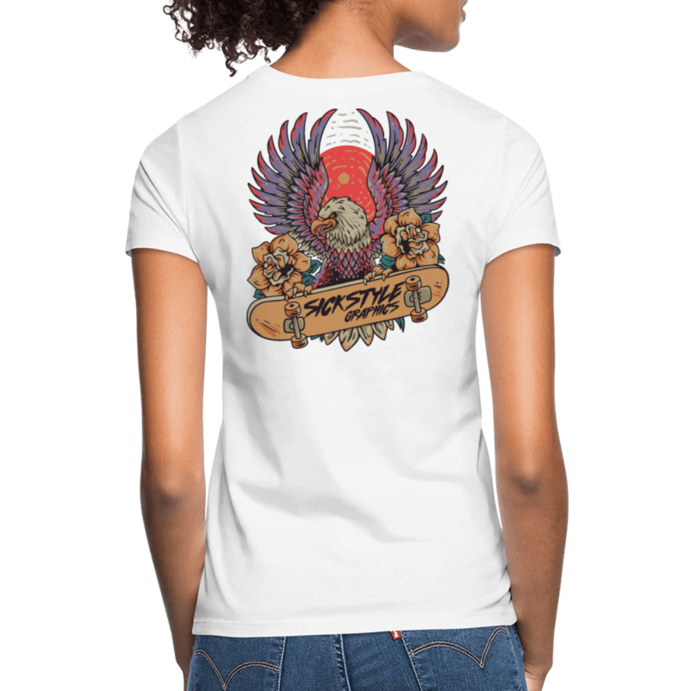 „Skate Eagle“ - Damen T-Shirt - Weiß