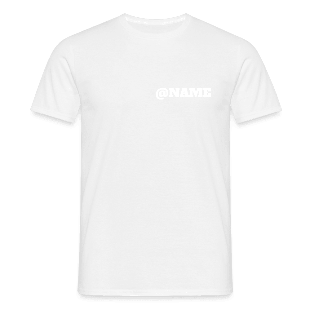 „Custom Instagram Name“ - Herren T-Shirt - Weiß