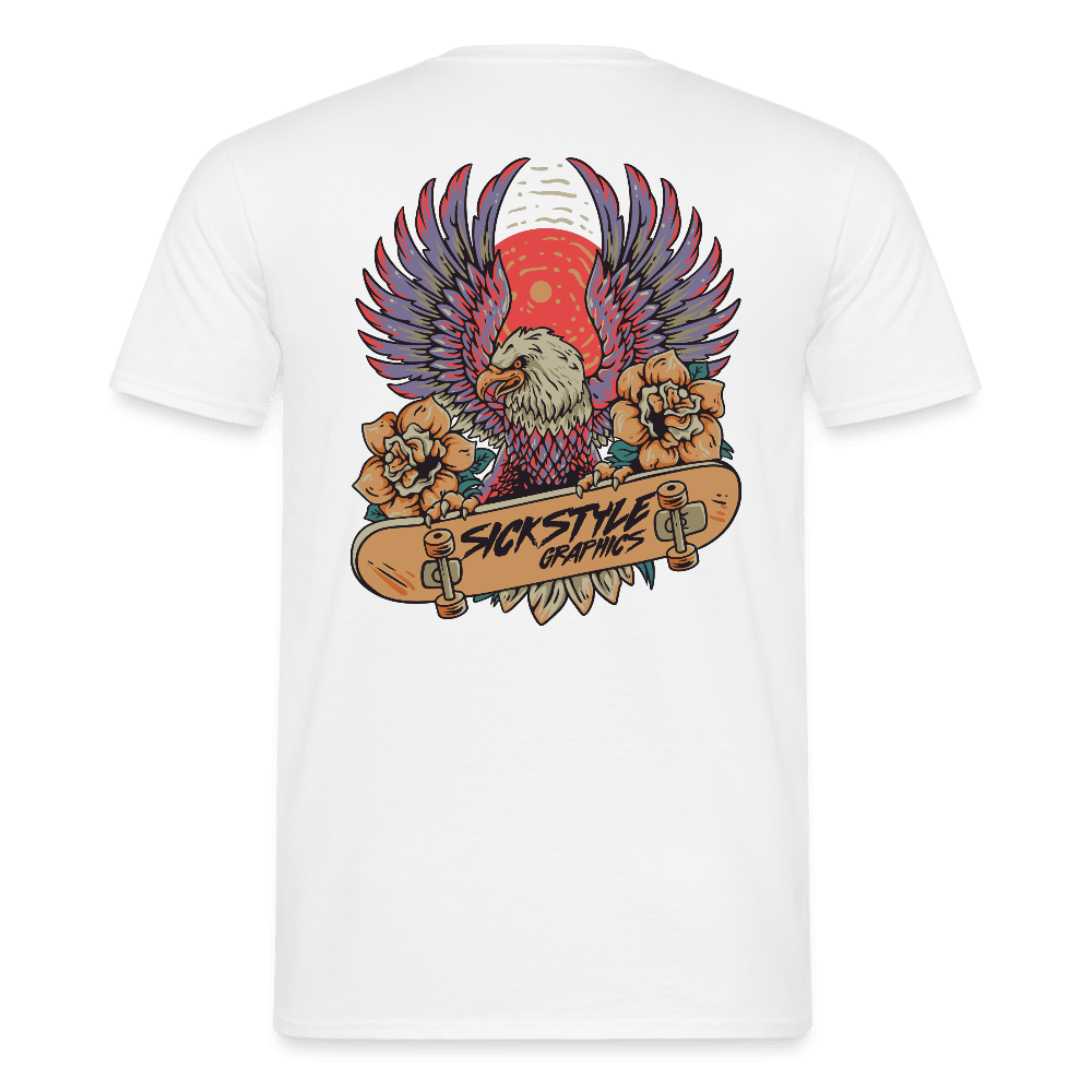„Skate Eagle“ - Herren T-Shirt - Weiß