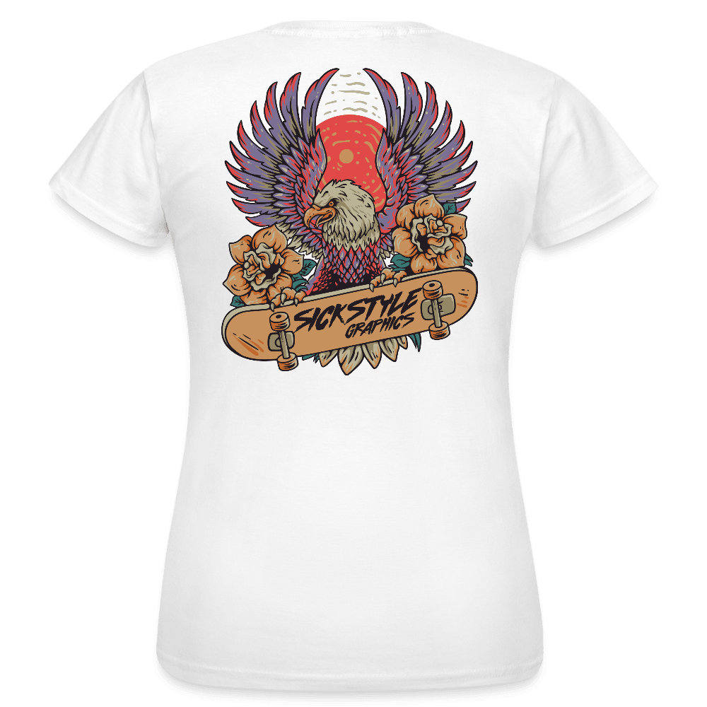 „Skate Eagle“ - Damen T-Shirt - Weiß