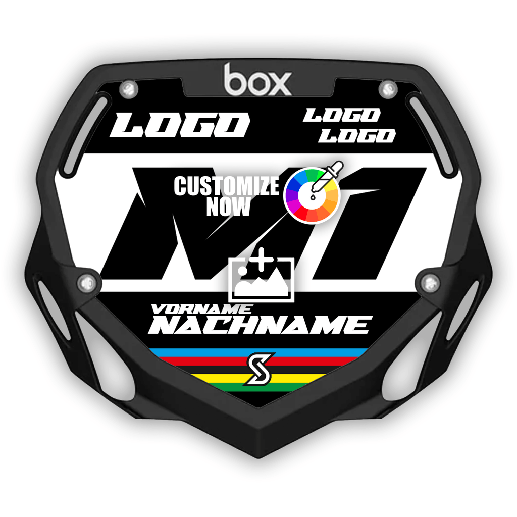 Box Adult Numberplate sticker im World Championship M1 Design