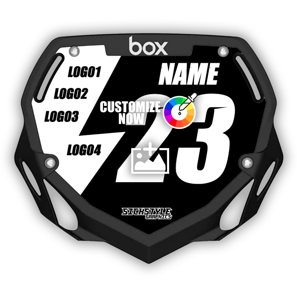 Box Adult Numberplate sticker im Sun Design