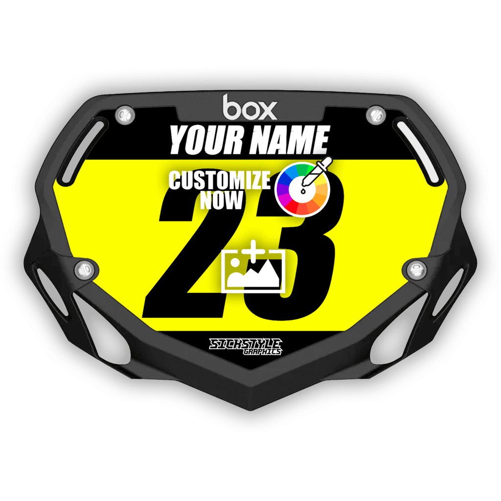 Kids Box Numberplate sticker im Banner Design