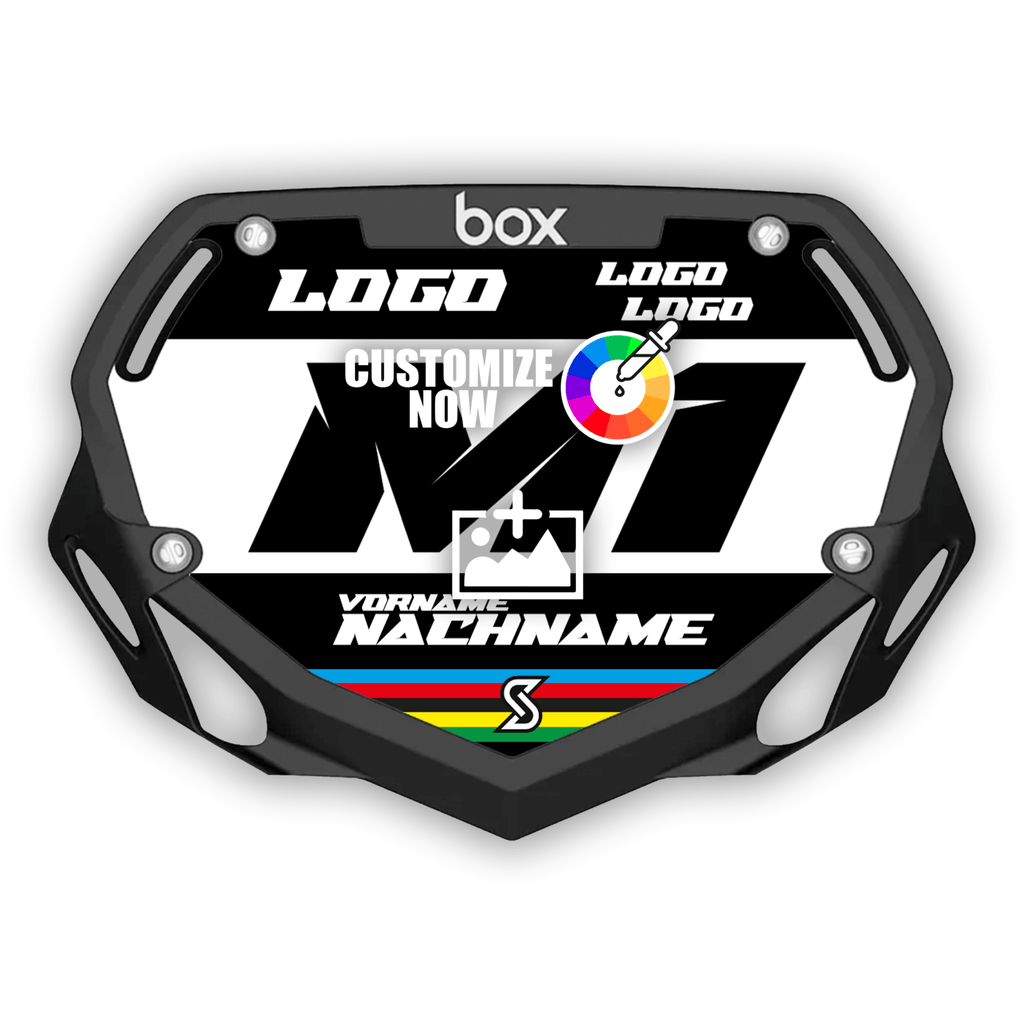 Kids Box Numberplate sticker im World Championship Design