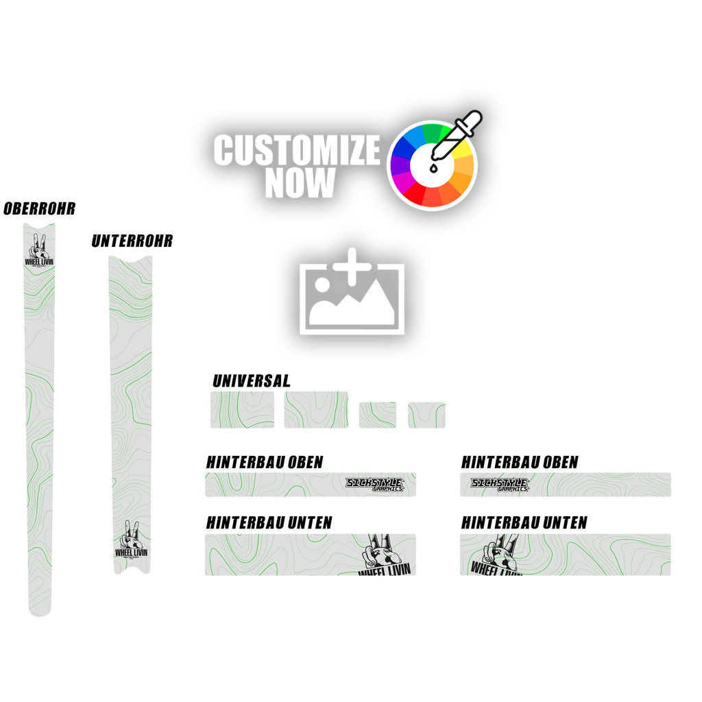 Custom Frameguard Sticker - Mountain Lines X Ridegang - Sickstyle Graphics