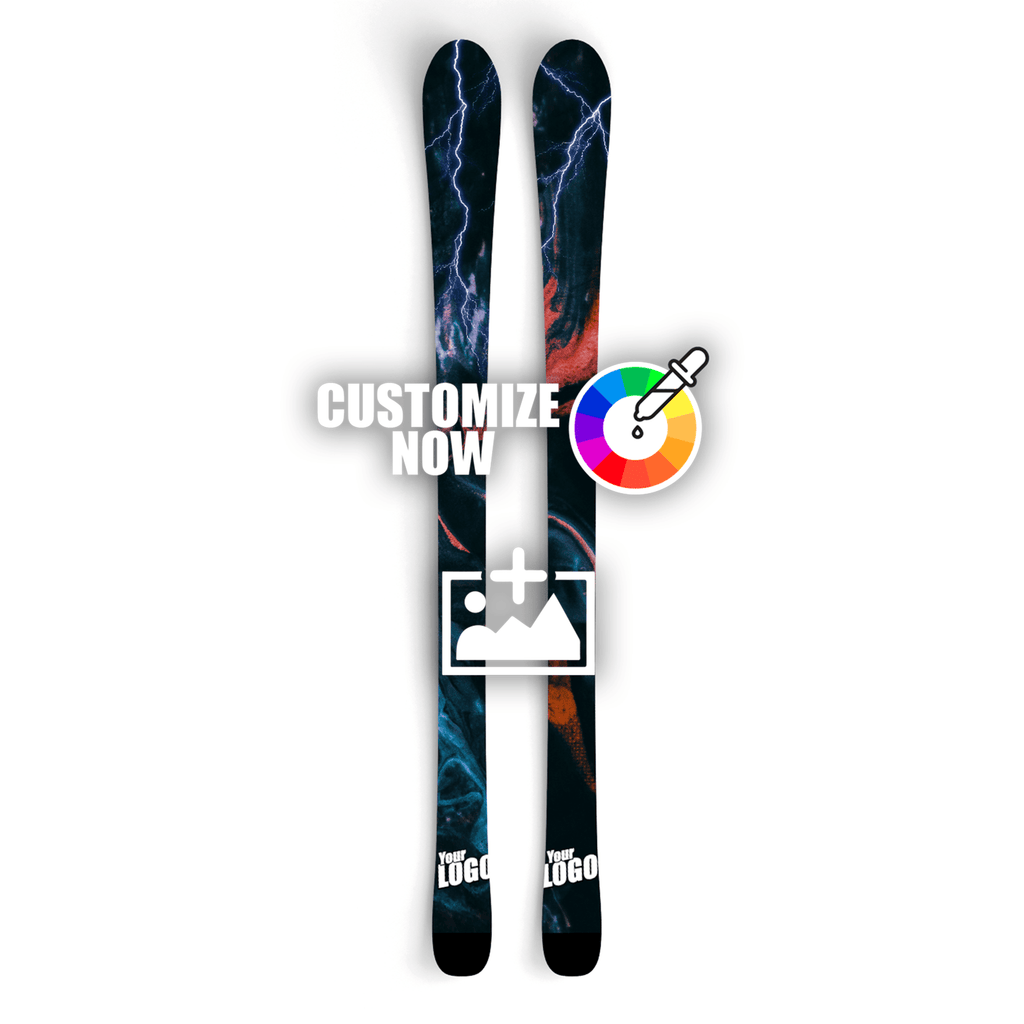 Ski Sticker im lightning blue design