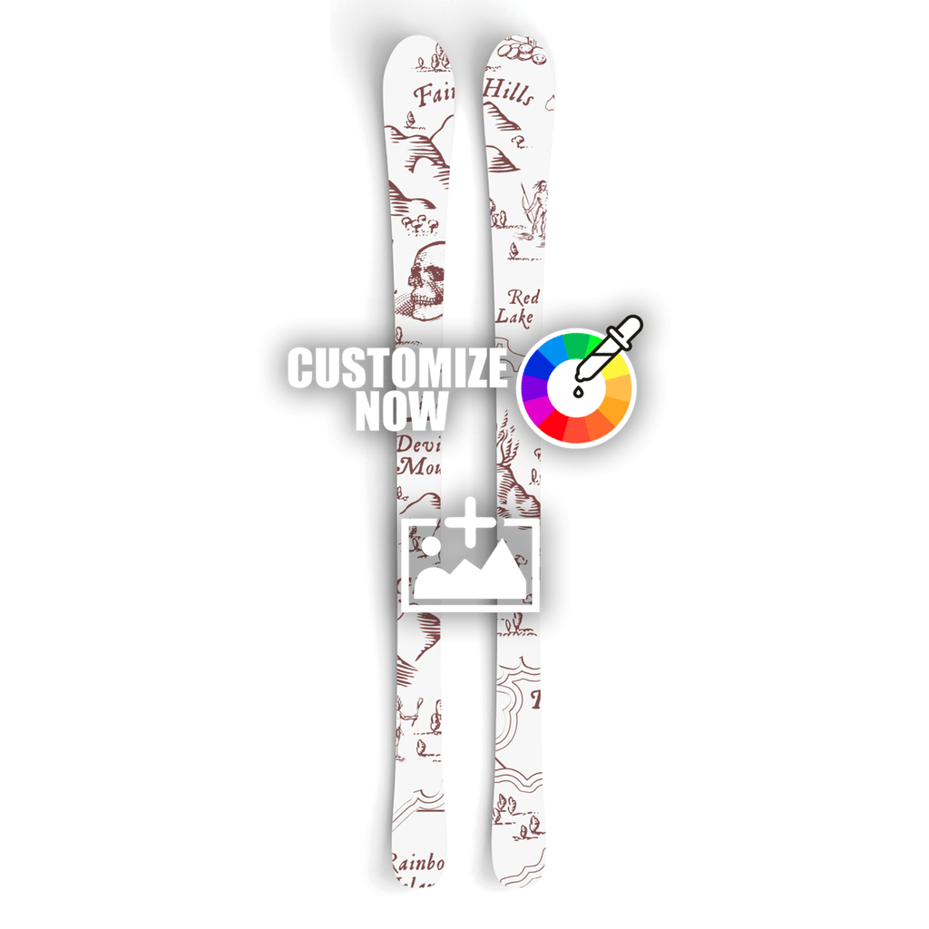 Ski Sticker im map design