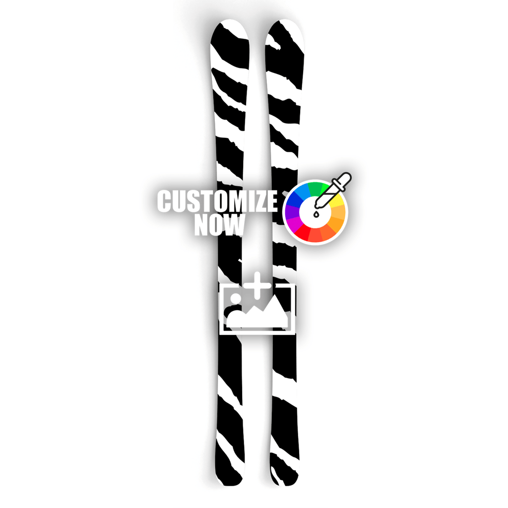 Ski Sticker im Zebra design