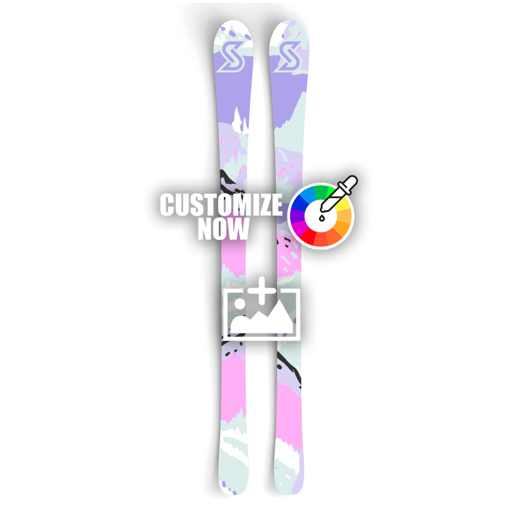 Ski Sticker im mountain art design