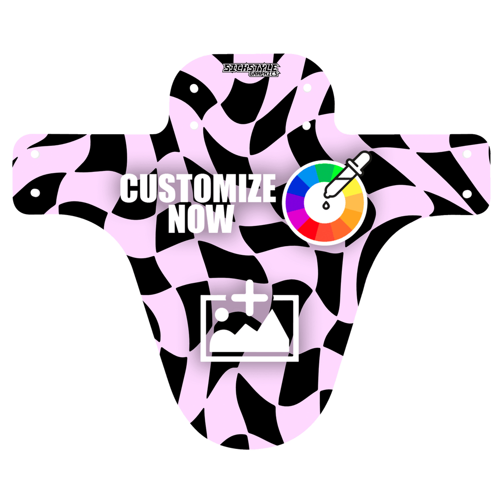 MTB Mudguard im Psychedelic Checkerboard Design
