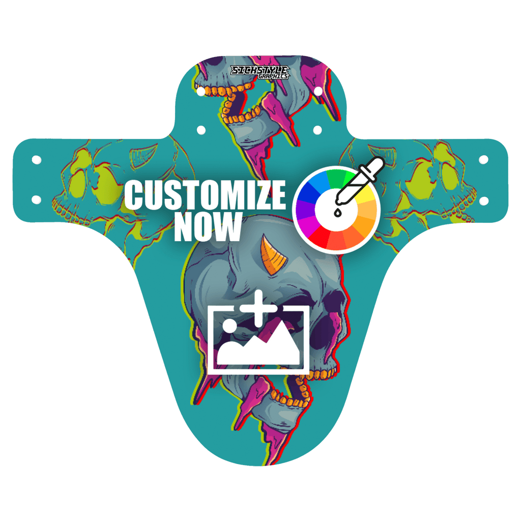 MTB Mudguard im Totenkopf Design