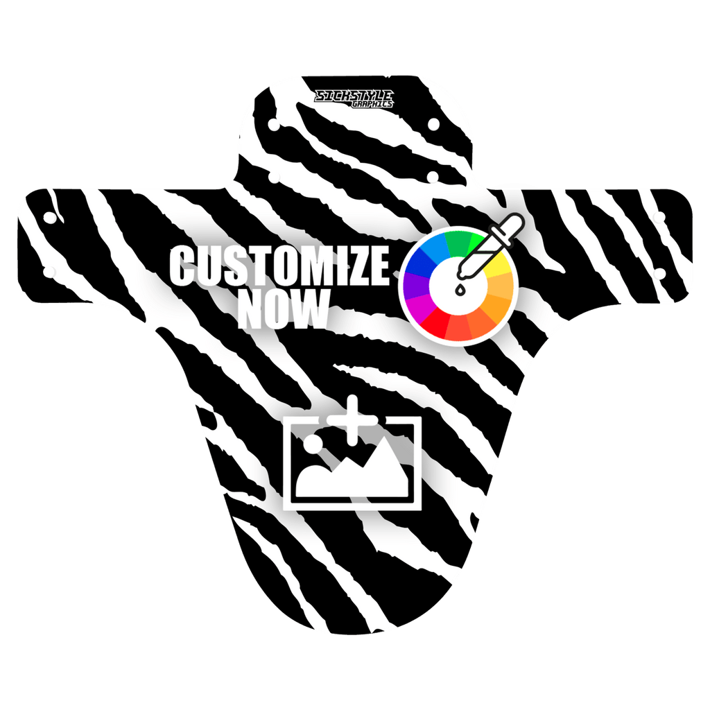 MTB Mudguard im Zebra Design