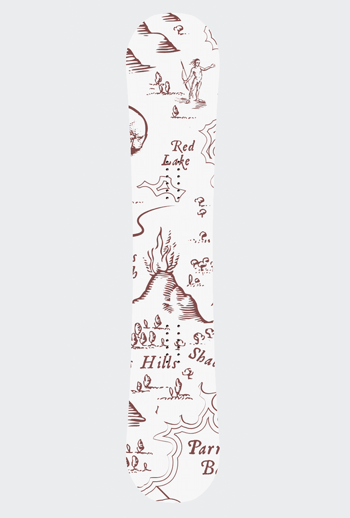 Snowboard Sticker im Map Design