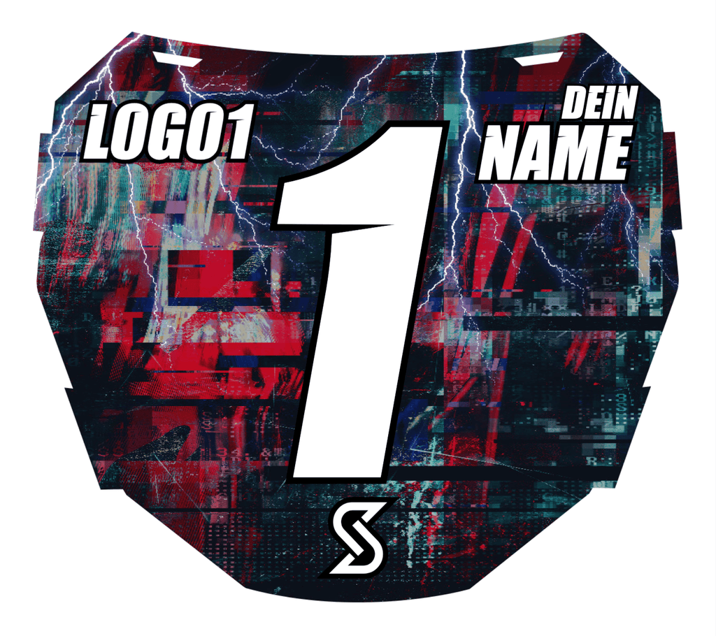 ODI Numberplate - Disorted Red Aufkleber - Sickstyle Graphics