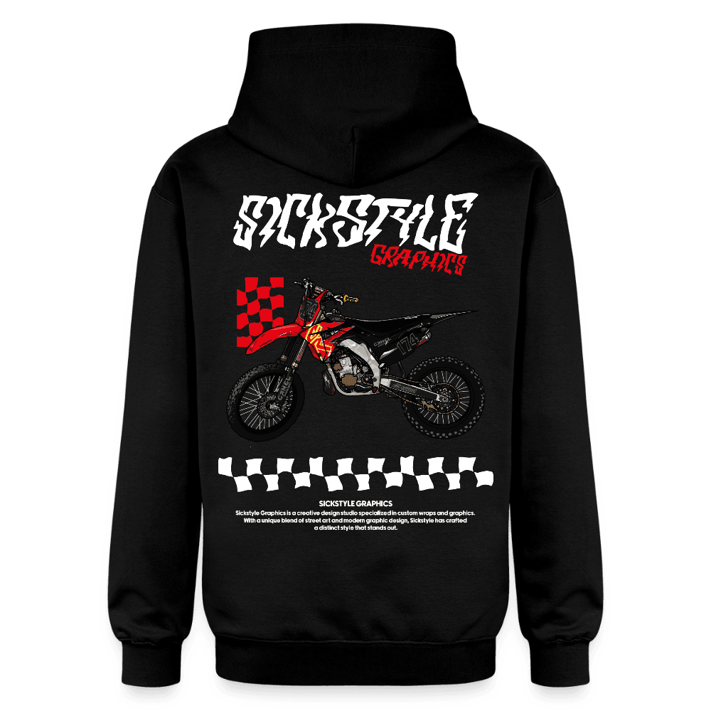 „Checkerboard CR“ - Damen Hoody - Schwarz