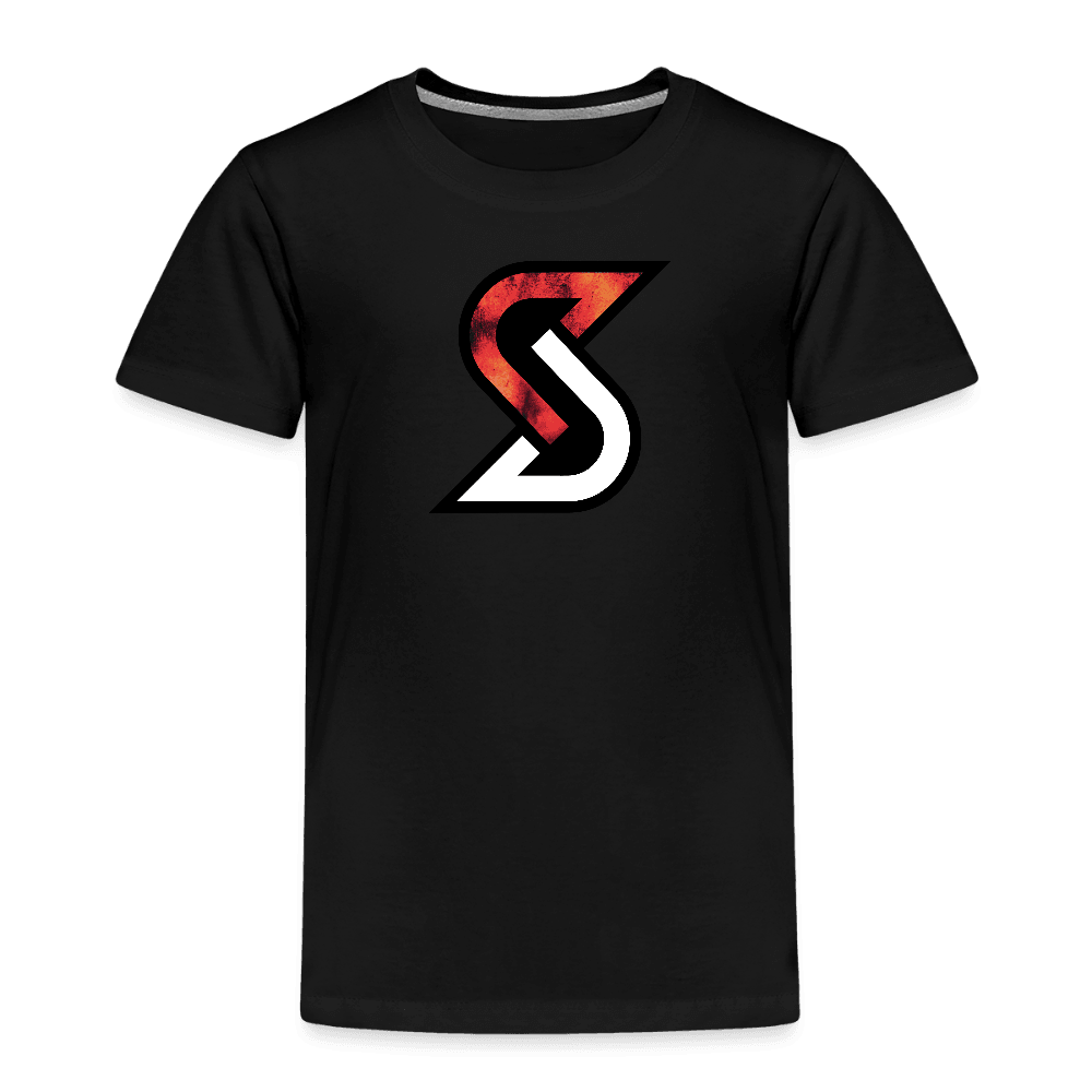 „Fire S“ - Kids T-Shirt - Schwarz