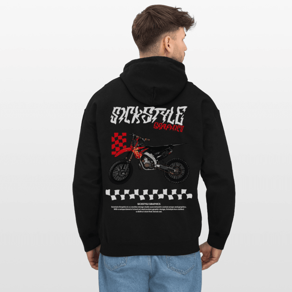 „Checkerboard CR“ - Damen Hoody - Schwarz