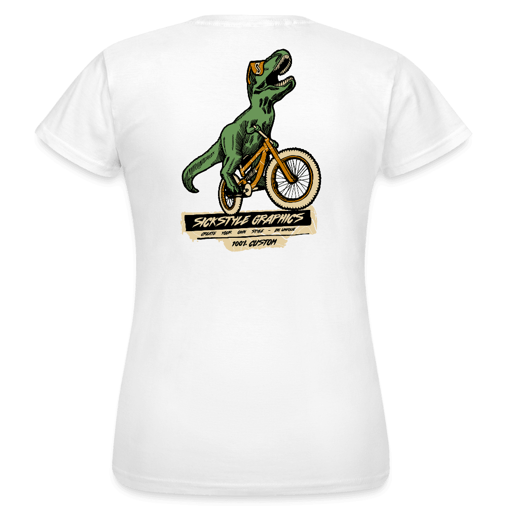 „T-Rex“ - Damen T-Shirt - Weiß