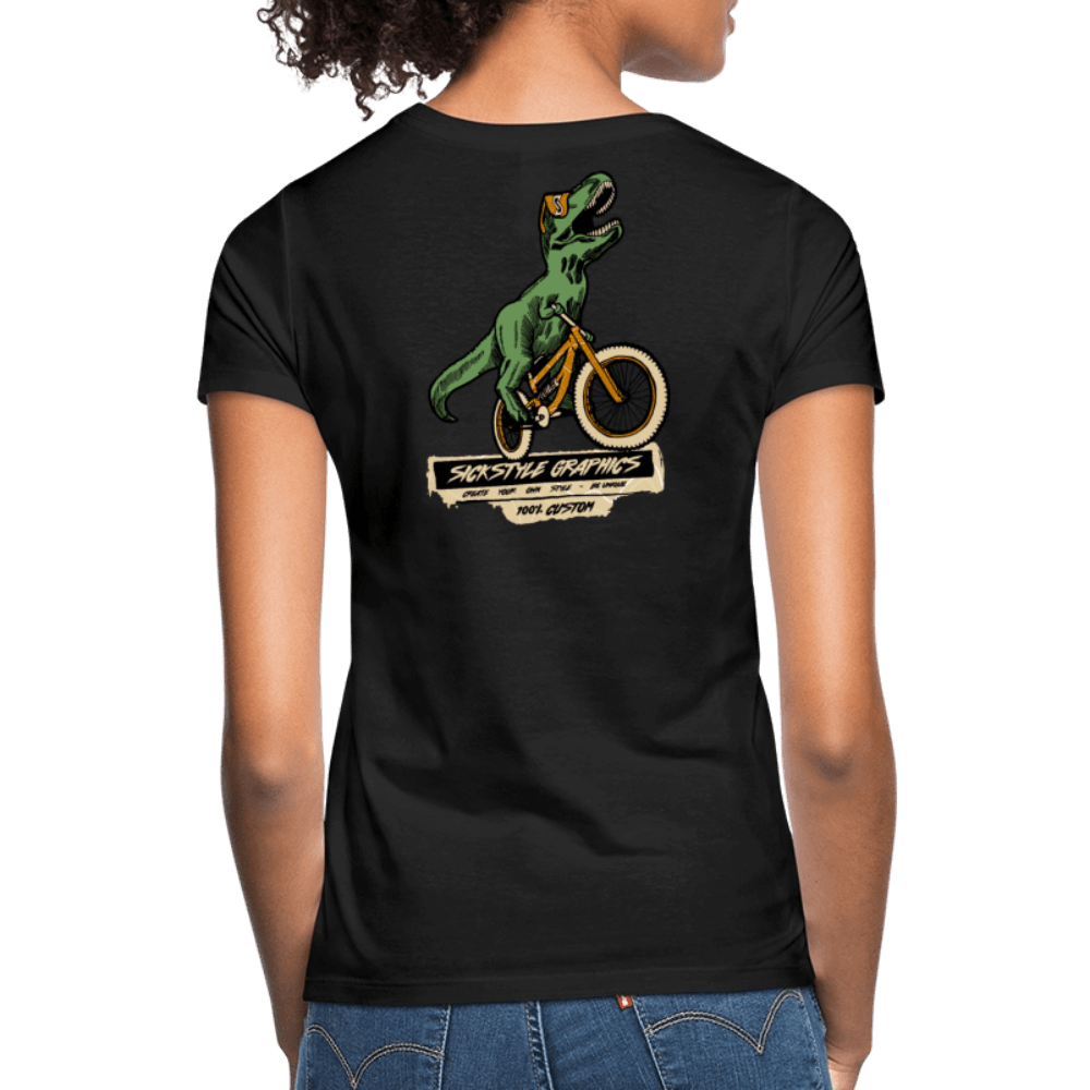 „T-Rex“ - Damen T-Shirt - Schwarz