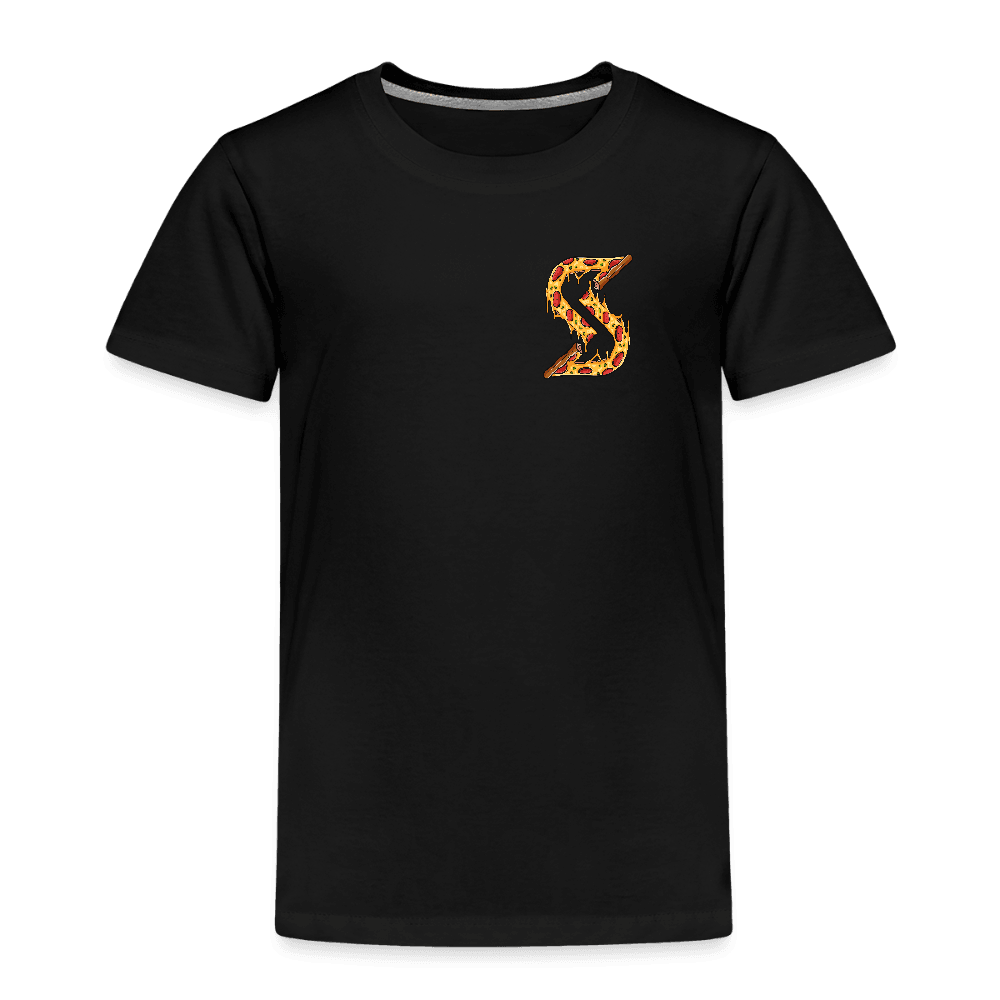 „Pizza Slice“ - Kids T-Shirt - Schwarz
