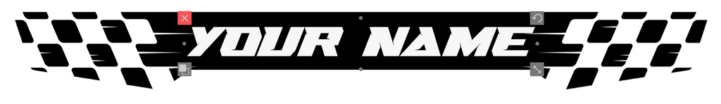 Custom Helm Visier Sticker - Checkered Flag