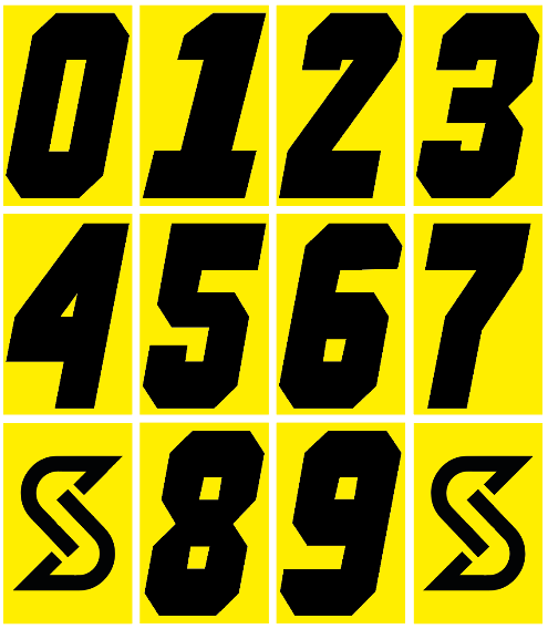 Kart Startnummern Style:3