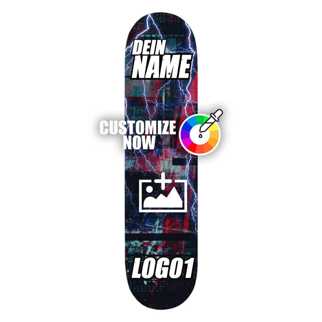 Custom Skateboard Sticker - Distorted Red - Sickstyle Graphics