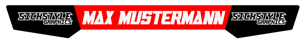 Custom Helm Visier Sticker - Banner