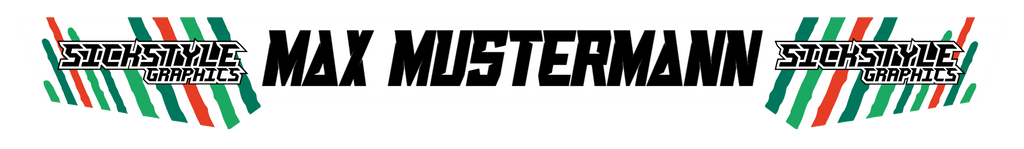 Custom Helm Visier Sticker - Tony