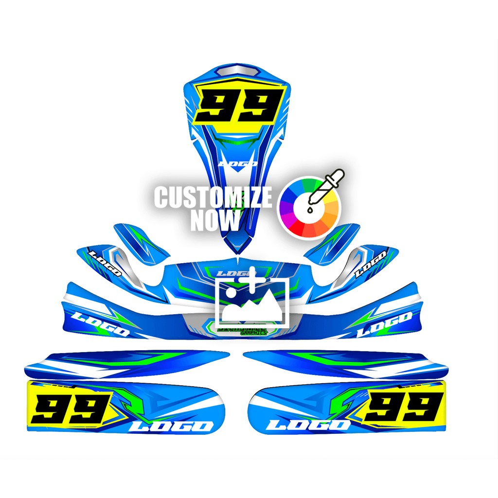 Customizable Kart sticker Bungee design