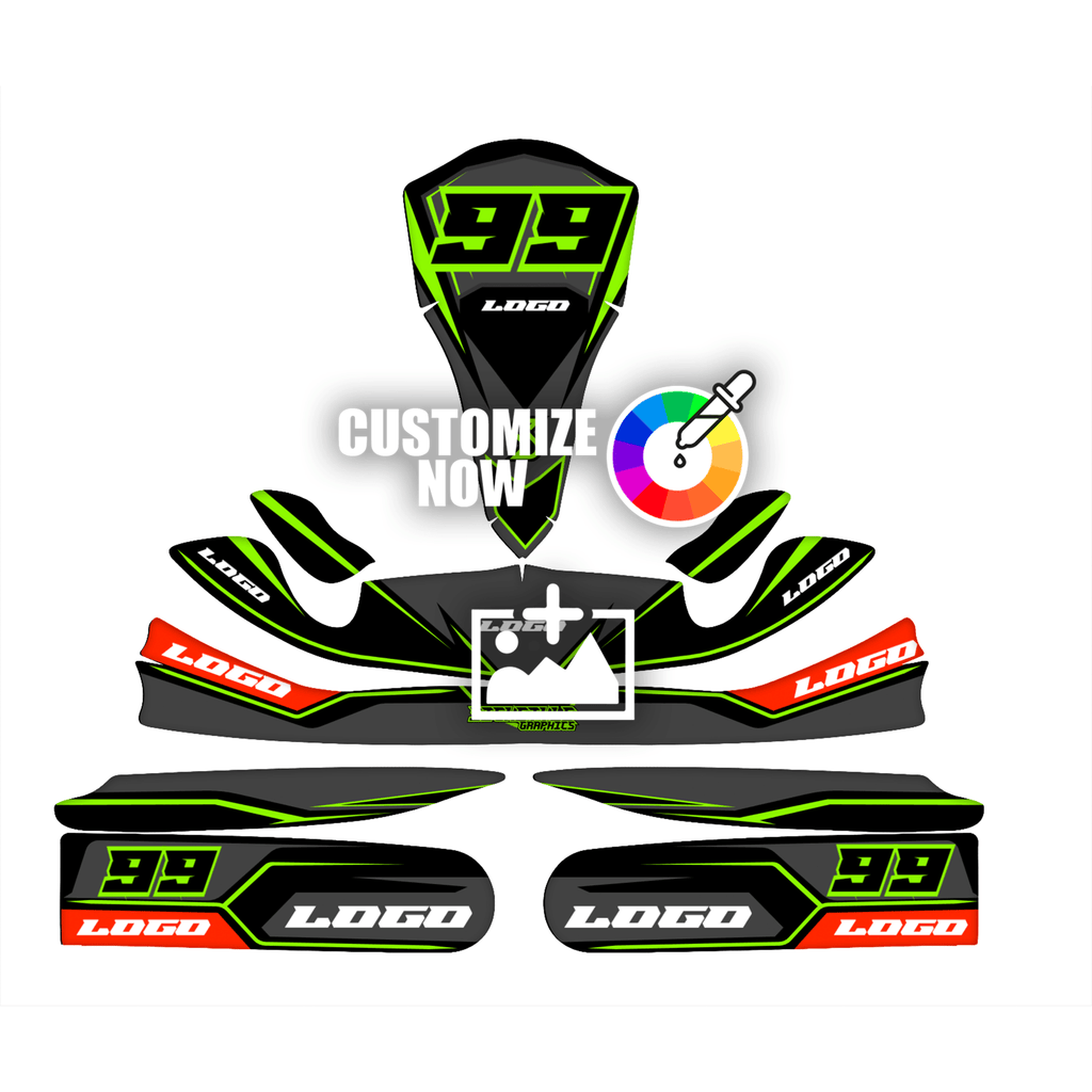 Customizable Kart sticker stripe design