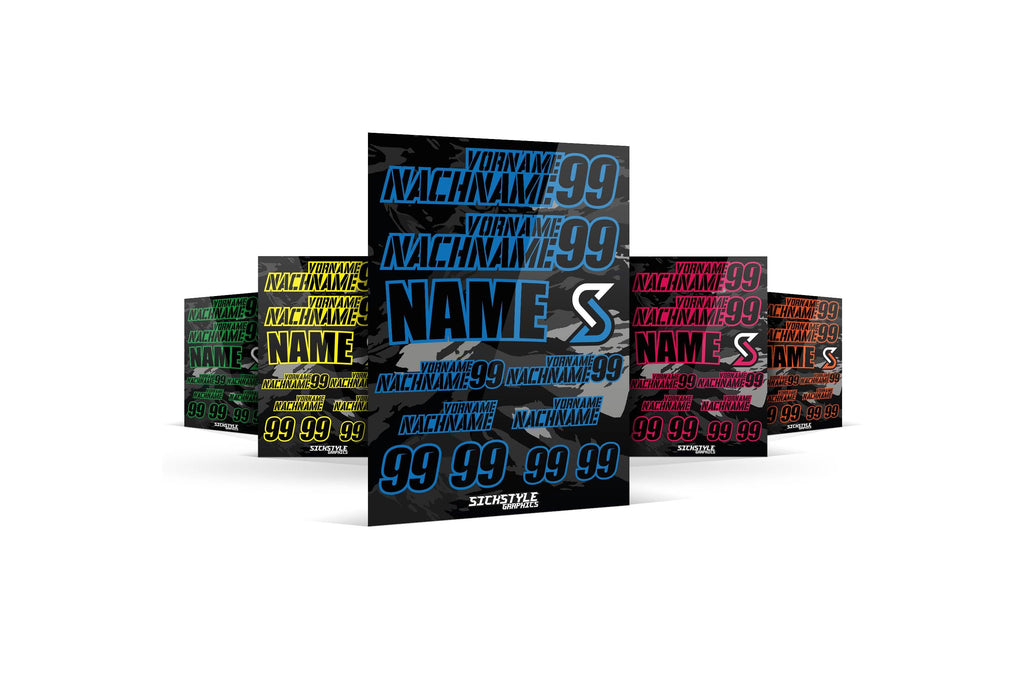 Name ID Stickersheet - Name & Nummer - Sickstyle Graphics