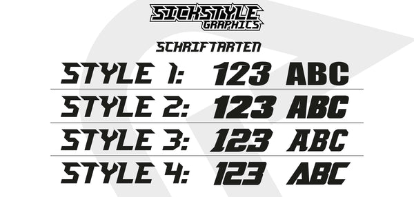 Honda CRF Numberplate - Basic - Sickstyle Graphics