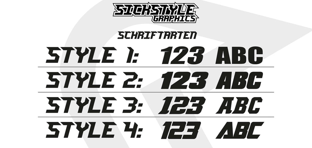 Suzuki RMZ Numberplates - Factory - Sickstyle Graphics