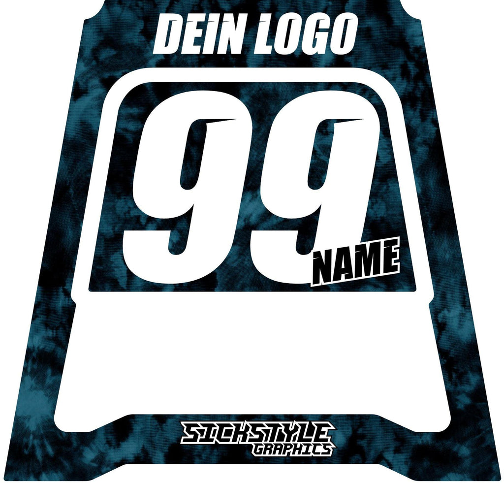 Polisport MX Ständer Dekor - ShiboriBlue - Sickstyle Graphics