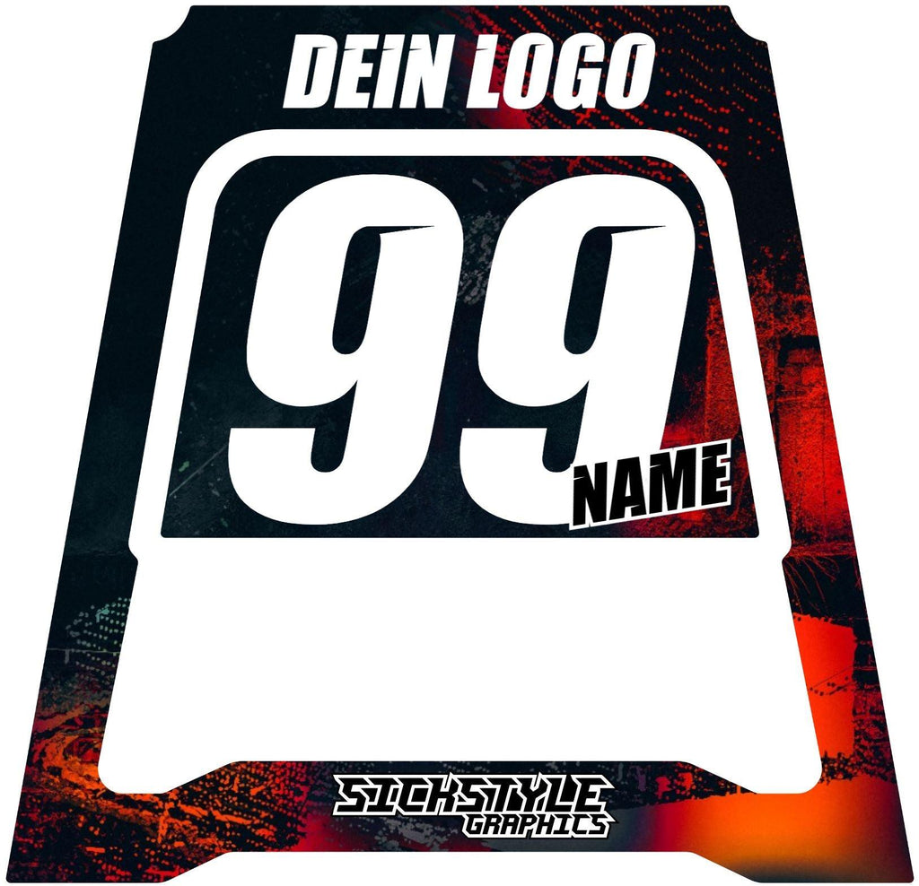 Polisport MX Ständer Dekor - Orange Stamp - Sickstyle Graphics